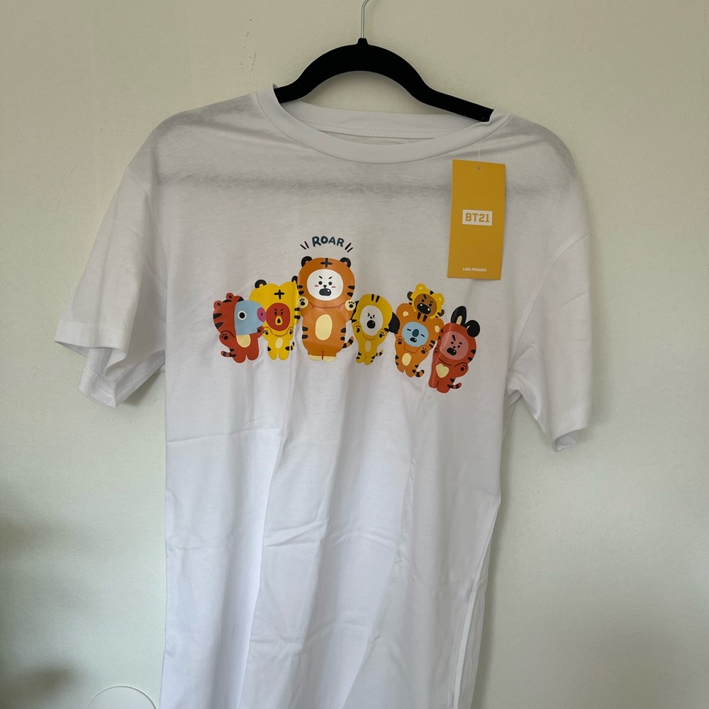 BTS White Graphic T-Shirt